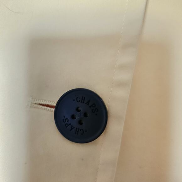 Chaps Womens Large Swing Coat Bright Yellow 80s Retro Classic Preppy Nautical - Picture 6 of 9